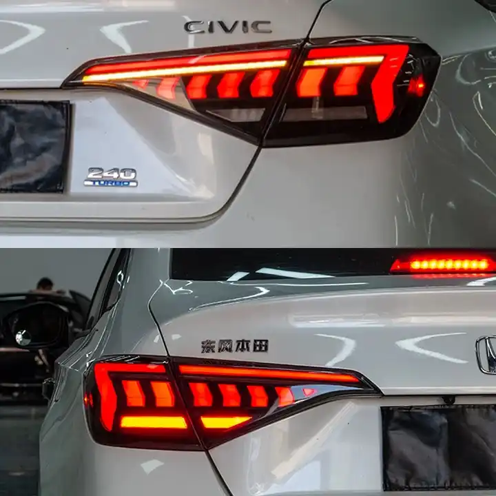 Full LED Tail Lights Assembly For 11th Gen Honda Civic 2021-2023