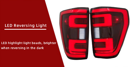 Full LED Tail lights Assembly For Ford F-150 2021-2023