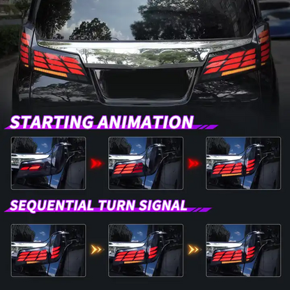 Full LED Tail Lights Assembly For Toyota Alphard 2015-2023