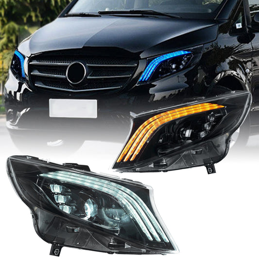 Archaic LED Projector Headlights For Mercedes-Benz Vito W447 V-class 2016-2023