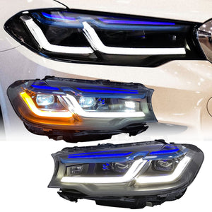 Full LED Headlights Assembly For BMW 5 series G30 G38 2018-2022