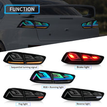 Carregar imagem no visualizador da galeria, Full LED Tail Lights Assembly For Mitsubishi Lancer EVO X 2008-2020, RGB DRL
