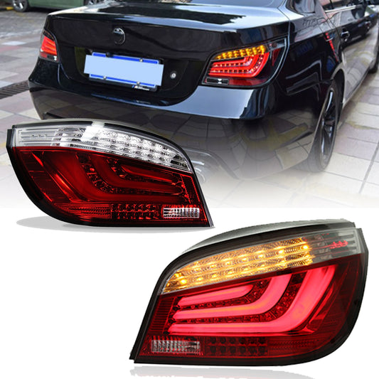 Full LED Tail Lights Assembly For BMW 5 series E60 2003-2010,Red