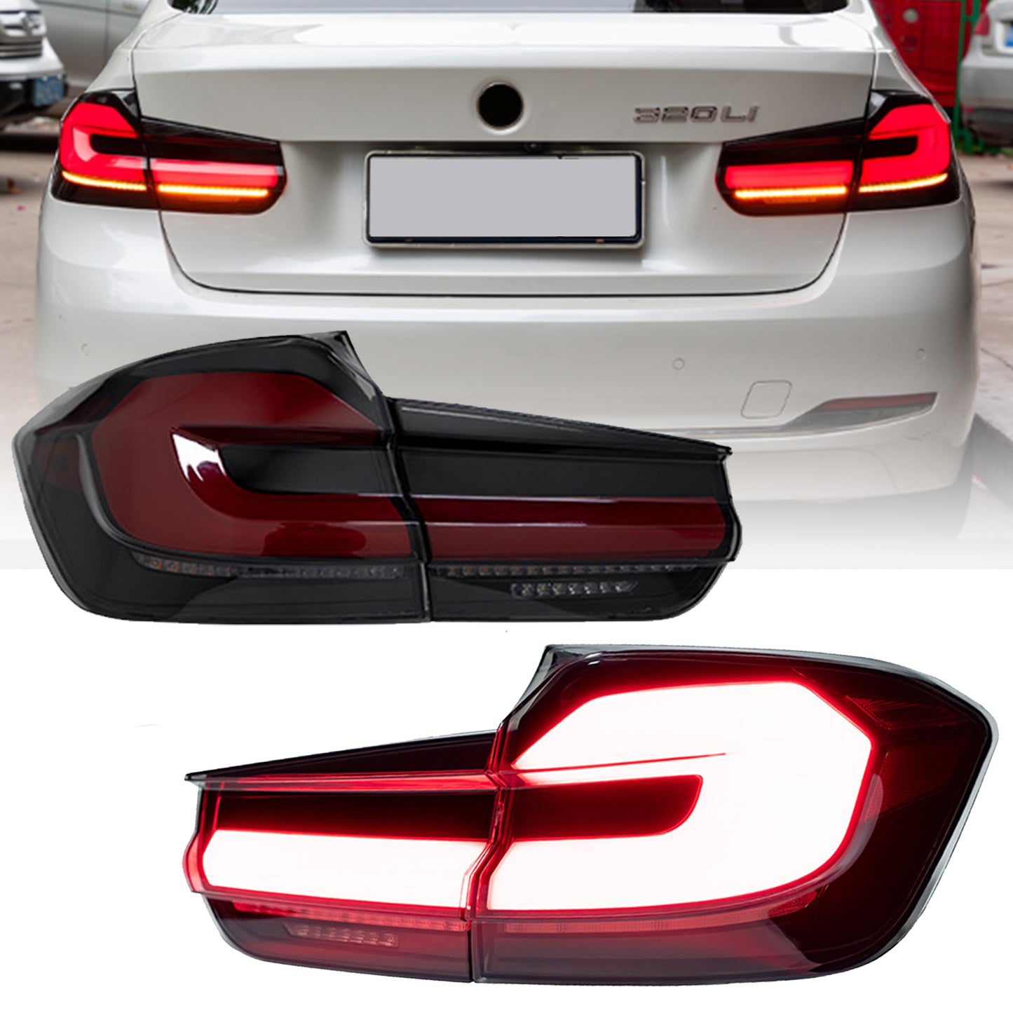 Full LED Tail Lights Assembly For BMW 3 Series F30 F35 2013-2018(New 5-Series style)