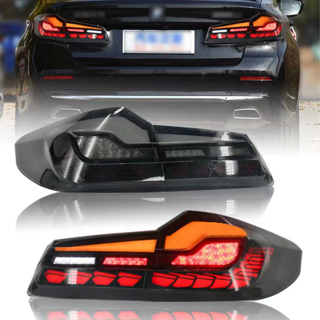 Full LED Tail Lights Assembly For BMW 5 series G30 G38 2017-2022,Smoked