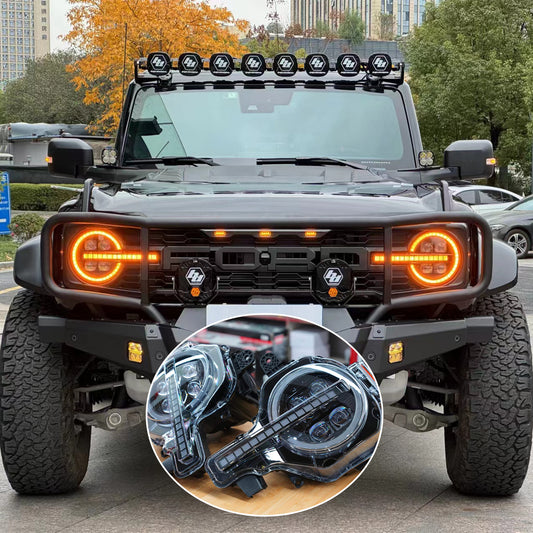 LED Projector Headlights For Ford Bronco 2021-2024(4 Projectors)