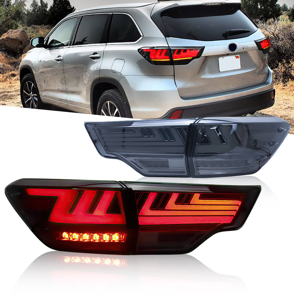 Full LED Tail Lights Assembly For Toyota Highlander 2015-2019