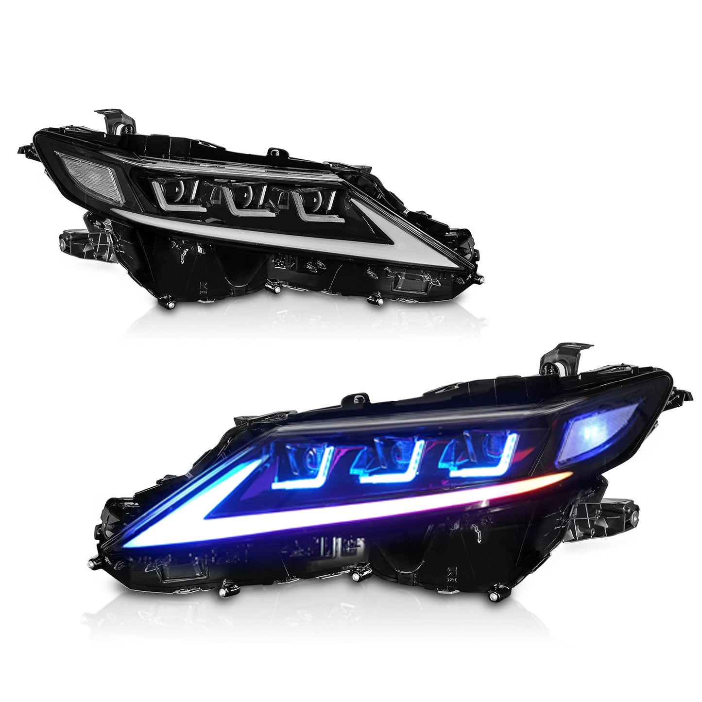 Full LED Headlights Assembly For 8th Gen Toyota Camry 2018-2023,RGB