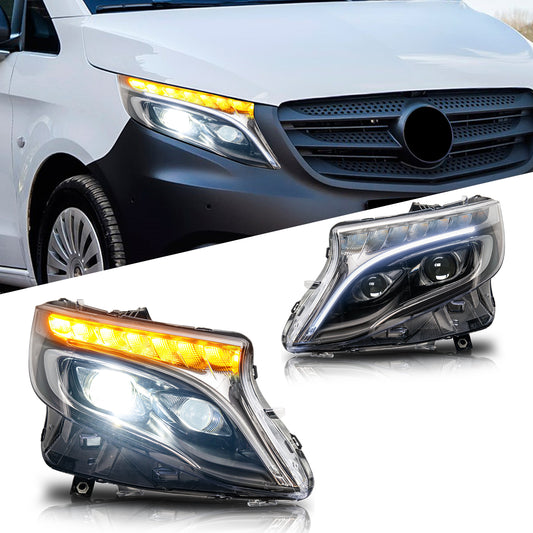 Archaic LED Projector Headlights For Mercedes-Benz Vito W447 V-class 2016-2023