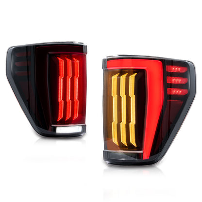 Full LED Tail Lights Assembly For Ford F-150 XL STX 2021-2023,Smoked