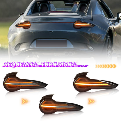 Full LED Tail Lights Assembly For Mazda MX-5 ND 2015-2023(With trunk light bar)