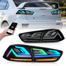 Load image into Gallery viewer, Full LED Tail Lights Assembly For Mitsubishi Lancer EVO X 2008-2020, RGB DRL
