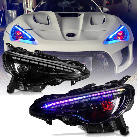 Full LED Headlights Assembly For Toyota 86/ Subaru BRZ 2012-2021（Cellular projector）