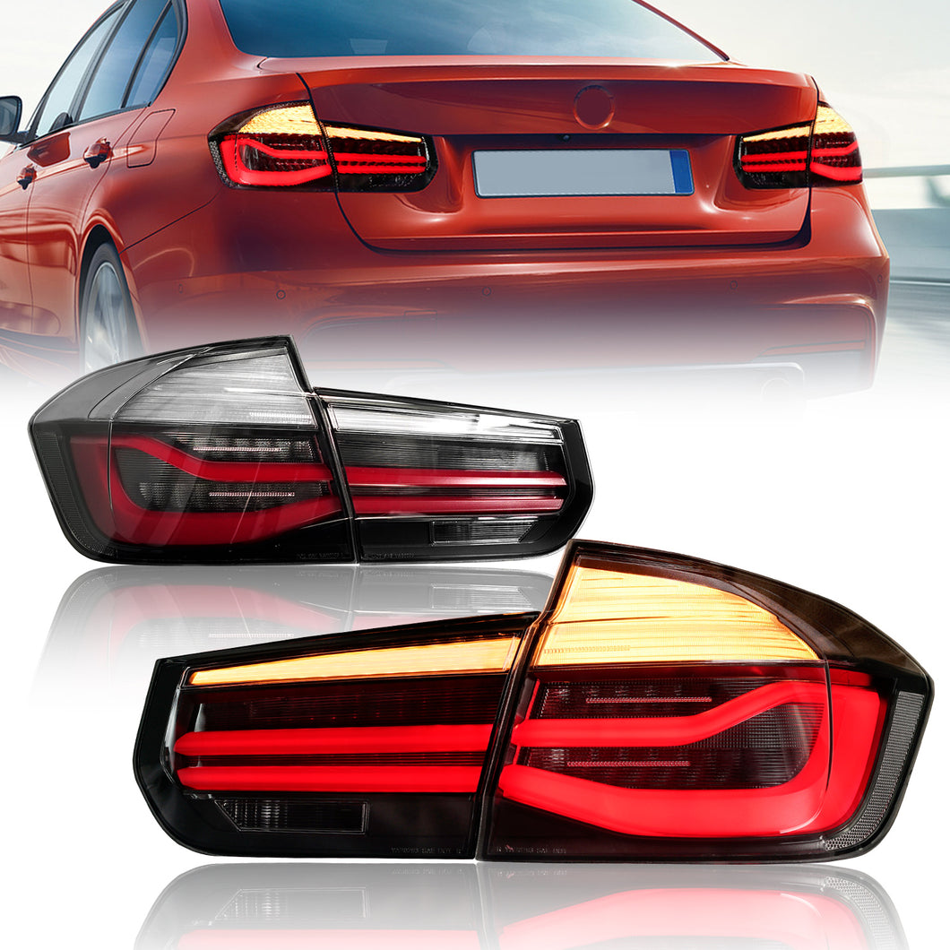 Full LED Tail Lights Assembly For BMW 3 Series F30 F35 2013-2018,Smoked
