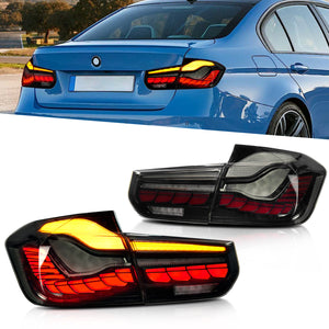 Full LED Tail Lights Assembly For BMW 3 Series F30 F35 2013-2018,Smoked
