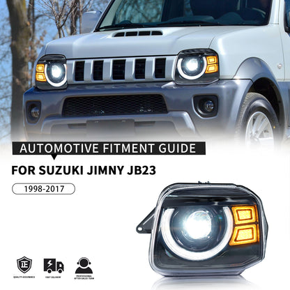 Archaic LED Projector Headlights Assembly For Suzuki Jimny JB23 1998-2017