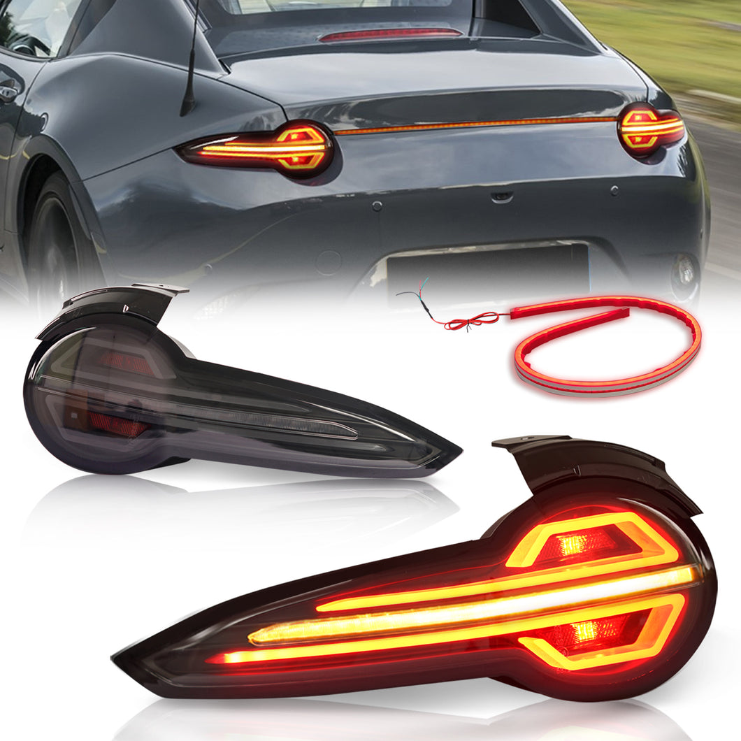 Full LED Tail Lights Assembly For Mazda MX-5 ND 2015-2023(With trunk light bar)