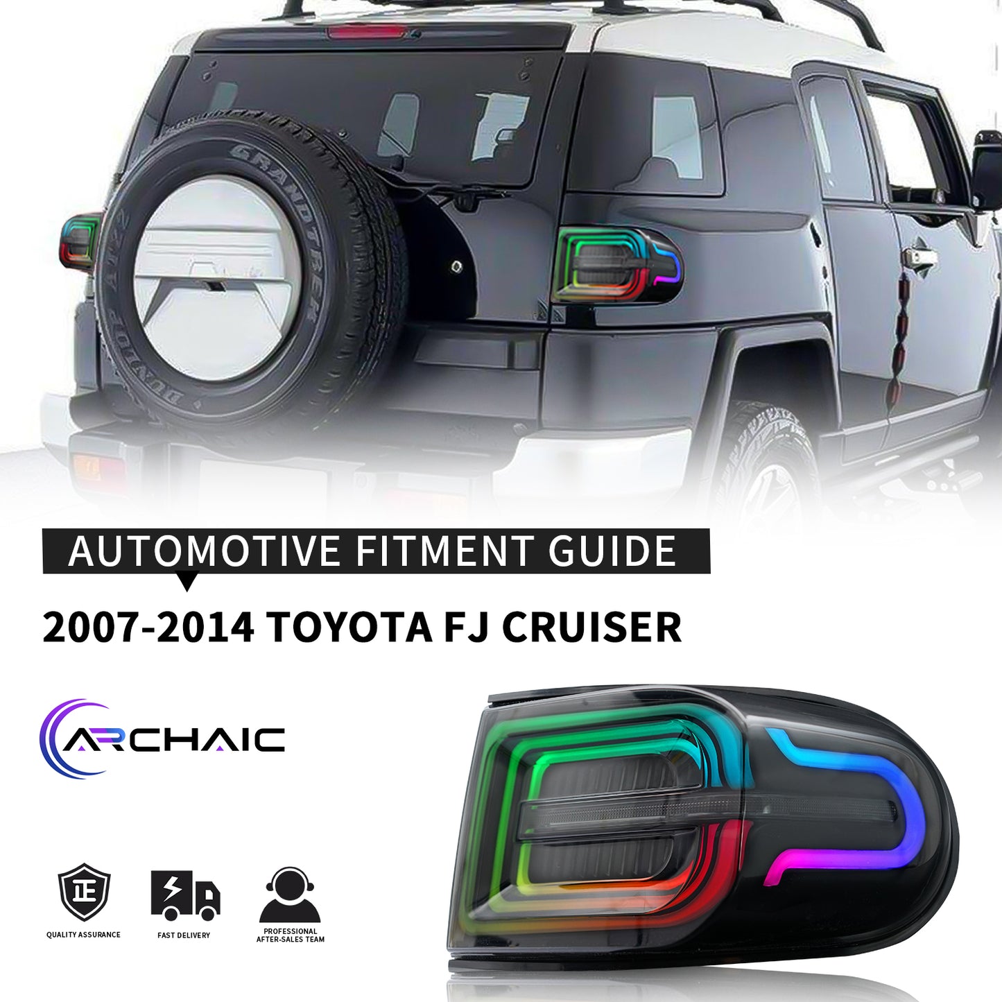 Full LED Tail Light Assembly For Toyota FJ Cruiser 2007-2021