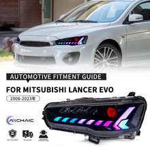 Carregar imagem no visualizador da galeria, Full LED Headlights Assembly For Mitsubishi Lancer &amp; EVO X 2008-2023,RGB DRL
