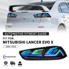 Carregar imagem no visualizador da galeria, Full LED Tail Lights Assembly For Mitsubishi Lancer EVO X 2008-2020, RGB DRL
