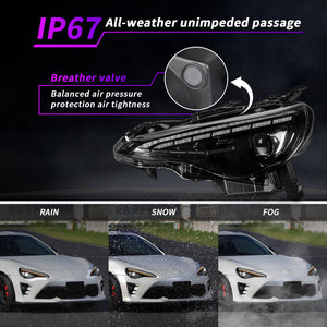 Full LED Headlights Assembly For Toyota 86/ Subaru BRZ 2012-2021