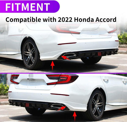 Rear Bumper Lip For Honda Accord 2022,Canard Diffuser Splitter Spoiler,White