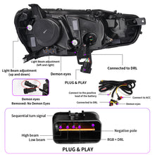 Load image into Gallery viewer, Full LED Headlights Assembly For Mitsubishi Lancer &amp; EVO X 2008-2023,RGB DRL
