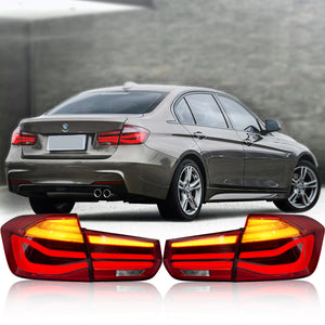 Full LED Tail Lights Assembly For BMW 3 Series F30 F35 2013-2018,Red