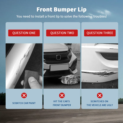 Front Bumper Lip Spoiler For Honda Civic 2016-2022(Carbon Fiber Print)
