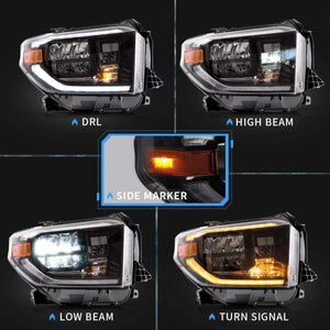 Full LED Headlights Assembly For Toyota Tundra 2014-2020