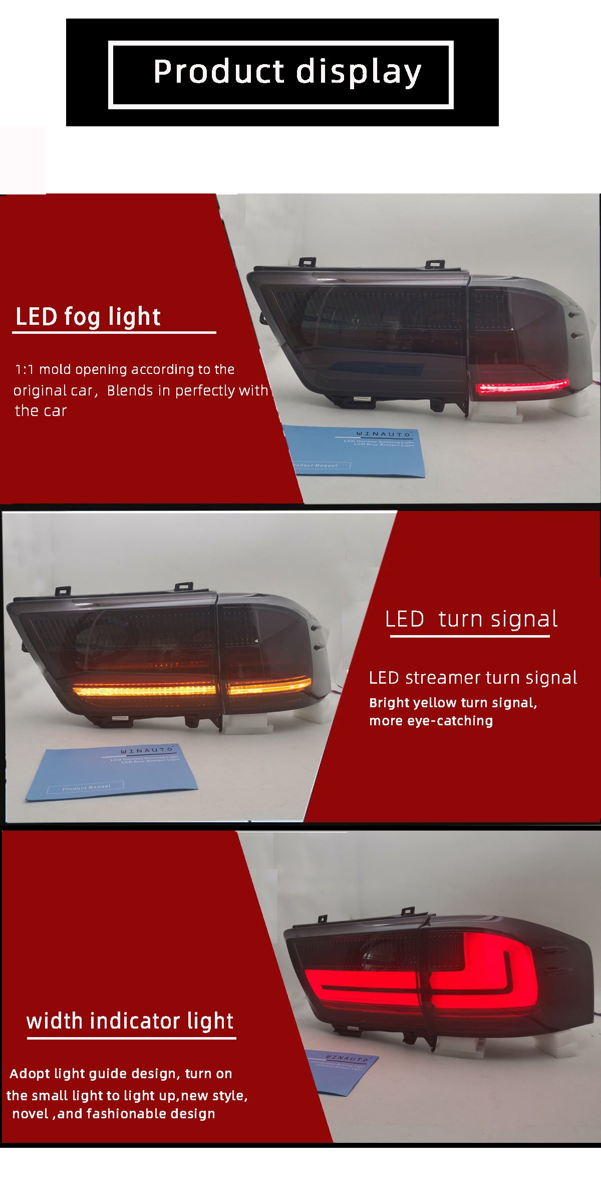 Full LED Tail Lights Assembly For Land Cruiser LC300 2022+