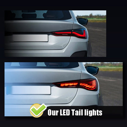 Full LED Tail Lights Assembly For BMW 4 series G22 G23 G26 2020-2022,Red
