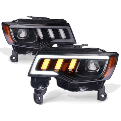 LED Projector Headlights Assembly For Jeep Grand Cherokee 2017-2021