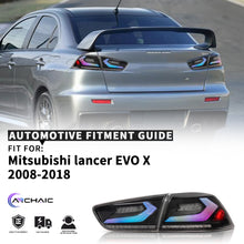 Carregar imagem no visualizador da galeria, Full LED Tail Lights Assembly For Mitsubishi Lancer EVO X 2008-2020,RGB DRL
