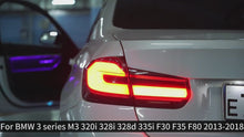 Carregar e reproduzir vídeo no visualizador da Galeria, Full LED Tail Lights Assembly For BMW 3 Series F30 F35 2013-2018(New 5-Series style)
