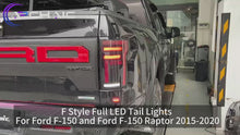 Загружайте и воспроизводите видео в средстве просмотра галереи Full LED Tail lights Assembly For Ford F-150 2015-2020
