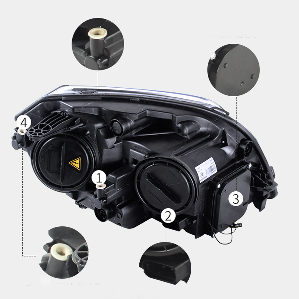 Full LED Headlights Assembly For Mercedes-Benz GLK 250 300 350 2013-2015