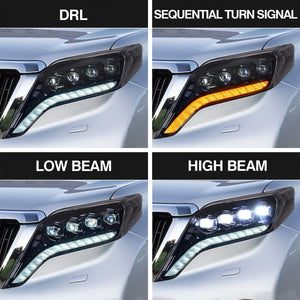 Full LED Headlights Assembly For Toyota Prado 2014-2017