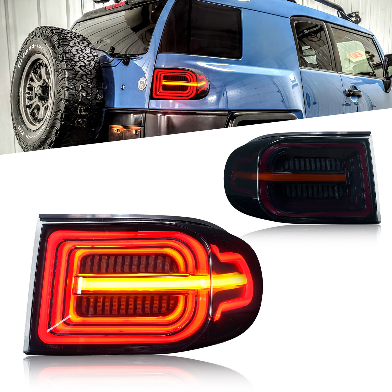 Full LED Tail Light Assembly Toyota FJ Cruiser Plug & Play Archaic