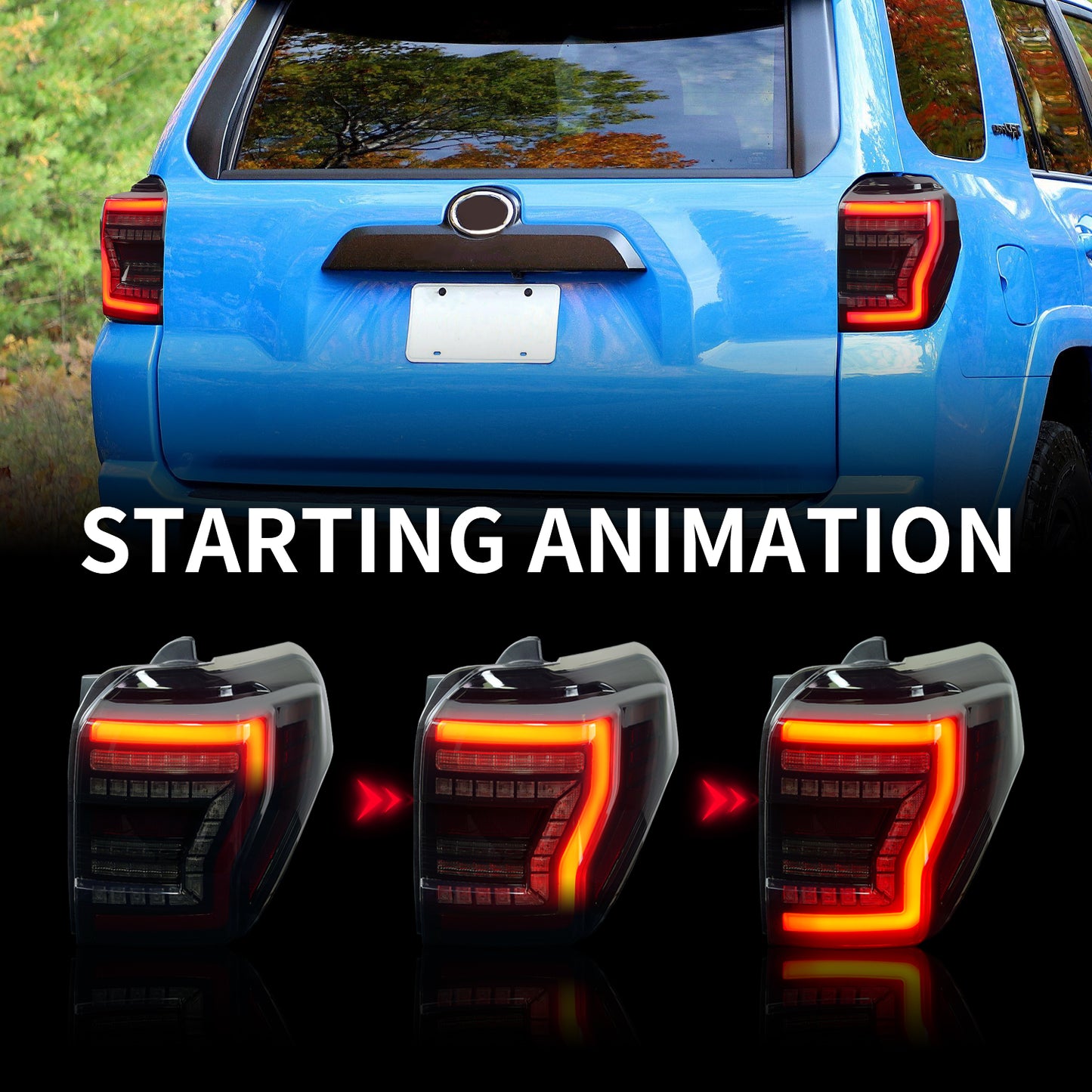Full LED Tail Lights Assembly For Toyota 4Runner 2014-2021