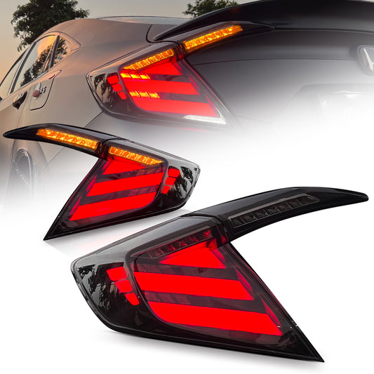 Vollständige LED-Rücklichter für Honda Civic Sedan der 10. Generation 2016–2020 