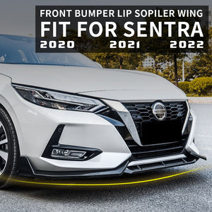 Front Bumper Lip Spoiler For Nissan Sentra 2020-2022