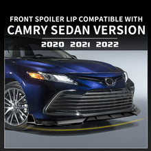 Carregar imagem no visualizador da galeria, Front Bumper Lip Splitter For Toyota Camry LE &amp; XLE 2021 2022 , Glossy Black
