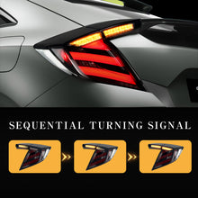 Carregar imagem no visualizador da galeria, Full LED Tail Lights Assembly For 10th Gen Honda Civic Type R Hatchback 2016-2021
