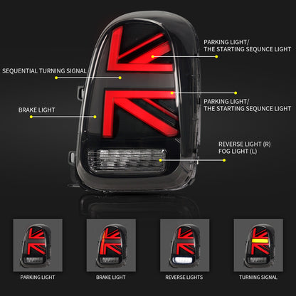 MINI Countryman Cooper/Coopers Hatchback F60 2017-2020용 구식 LED 테일 라이트 