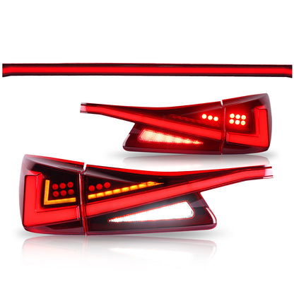 Full LED Tail Lights Assembly For Lexus IS250 2006-2012,with middle through light