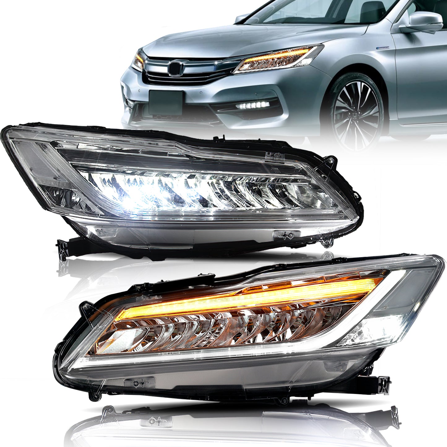 Full LED Headlights Assembly For Honda Accord 2013-2017