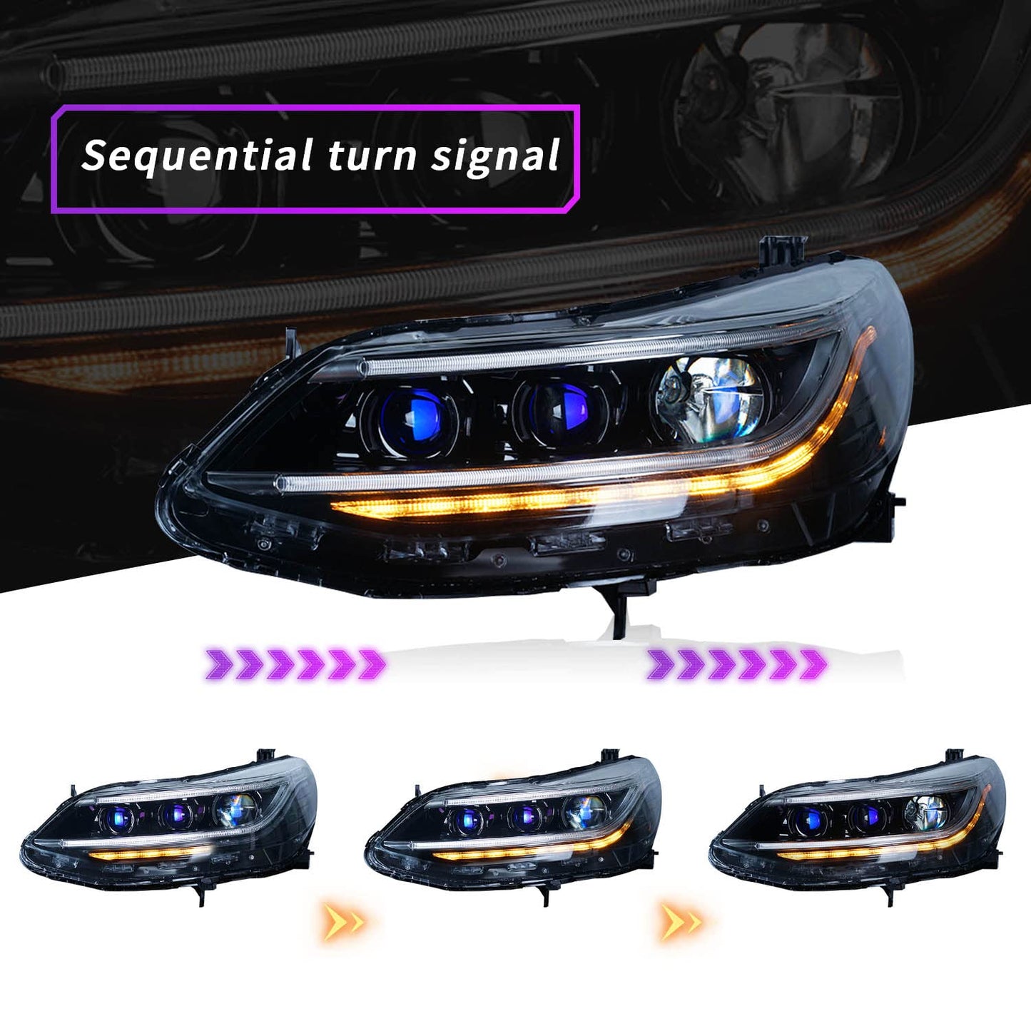 Full LED Headlights Assembly For Chevrolet Cruze 2016-2020