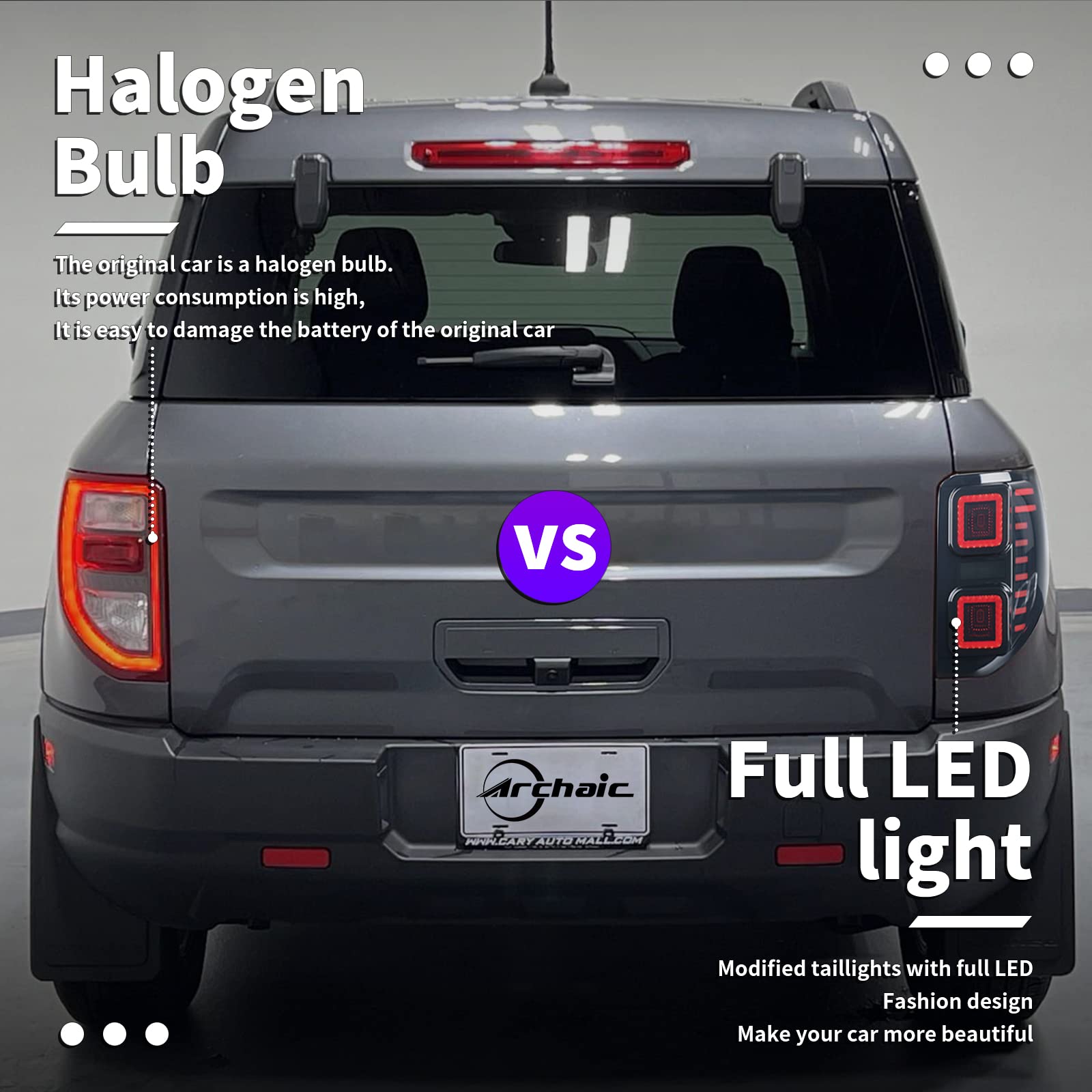 Archaic LED Tail Lights assembly | Ford Bronco Sport | Plug & Play
