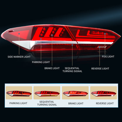 Full LED Tail Lights Assembly For Toyota Camry  2018-2022